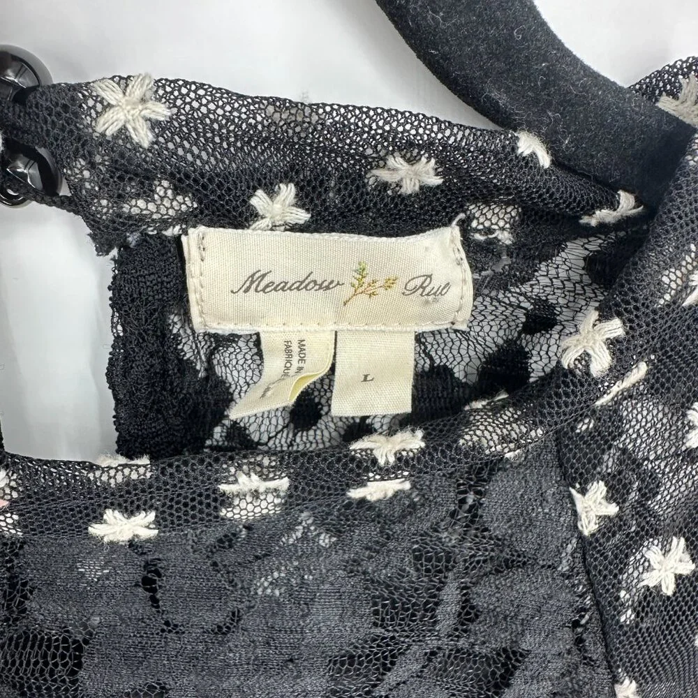 Anthropologie Black and White Lace Blouse - Picture 6 of 9